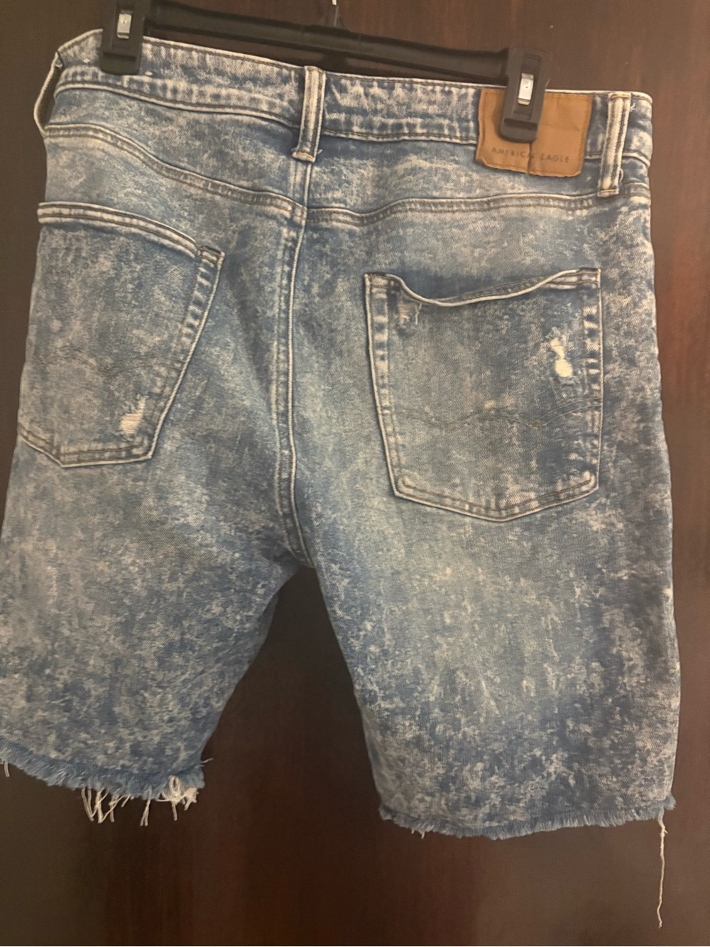 Bundle 3 for $15.American Eagle Outfitters Distressed Acid-Wash Blue Denim Short - Picture 7 of 11
